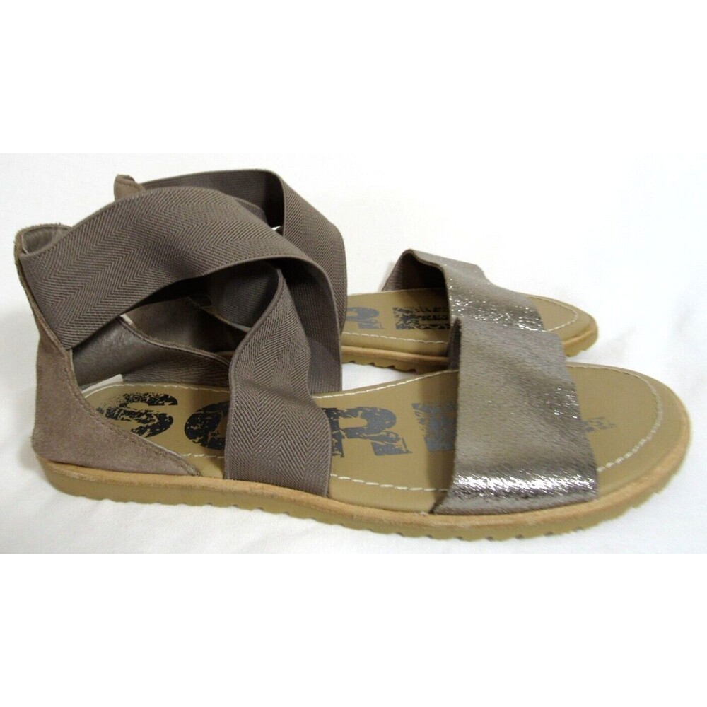 Sorel Brown Ella Slip On Sandals Size 6.5 EUC